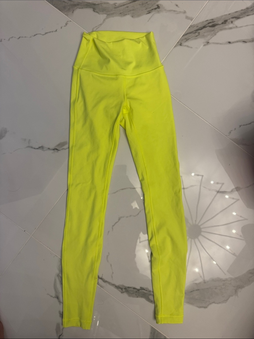 lululemon athletica Neon Yellow High-Waist Leggings